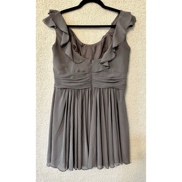 Wtoo by Watters & Watters Bridesmaids Prom Gray Short Dress Size 15 - Picture 5 of 9